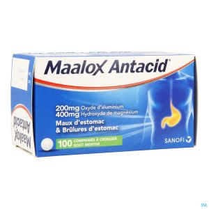 MAALOX ANTACID 200/400 MG 100 CPR