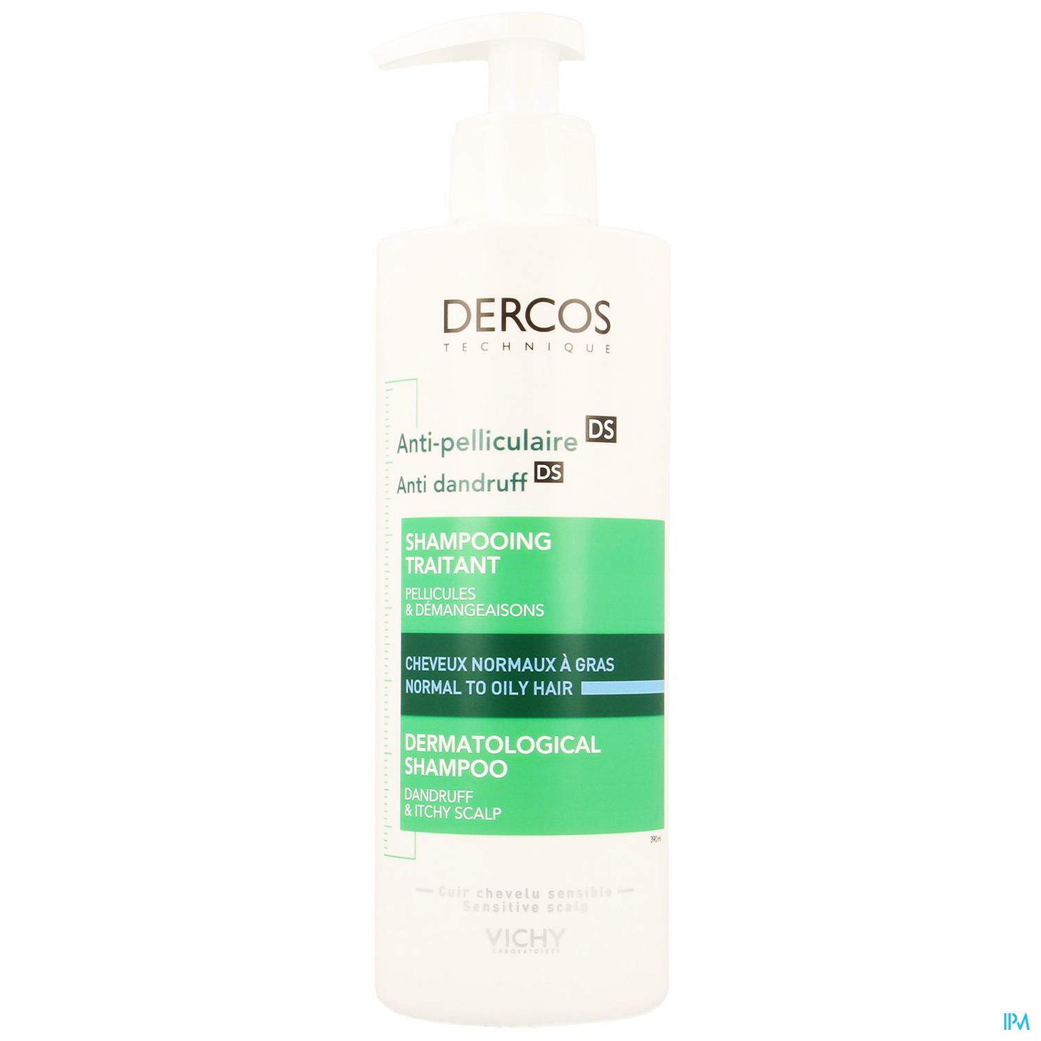 DERCOS SHAMP ANTIPEL GRAS NORMAL 390ML – Image 2
