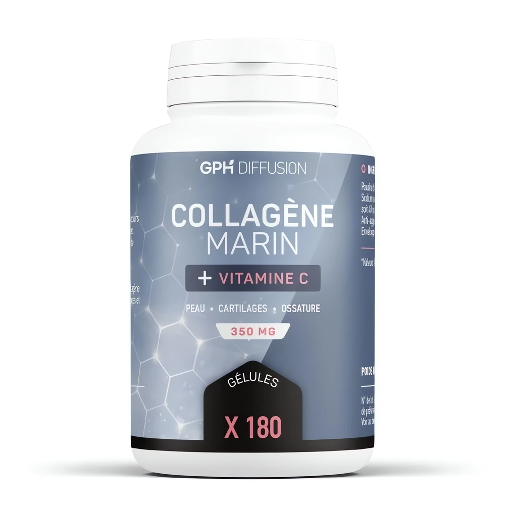 Collagene Marin + Vit C – 350 mg – 180 gélules – GPH – Image 2