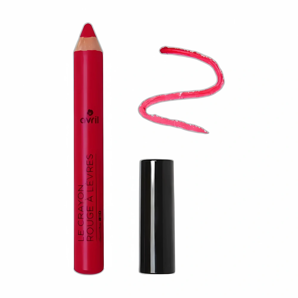 Crayon rouge à lèvres griotte certifié bio – 2 g – Avril