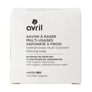 Savon à raser multi-usages saponifié à froid – certifié bio – 100 g – Avril