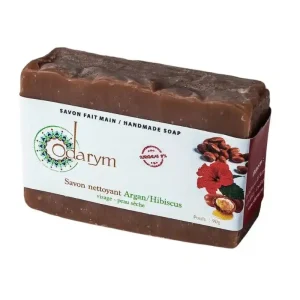 Savon visage nettoyant argan-hibiscus – 100 g – Odarym
