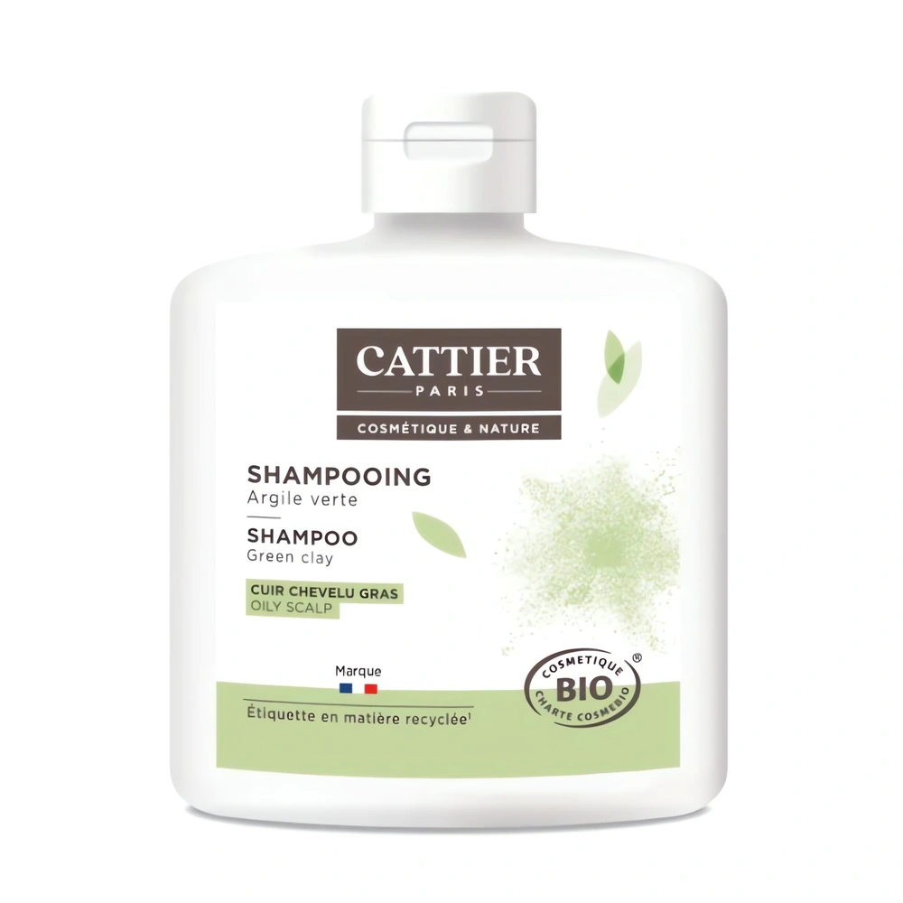Shampooing argile verte cuir chevelu gras – 250 ml – Cattier