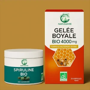 Spiruline Bio + Gelée Royale Bio 4000 mg