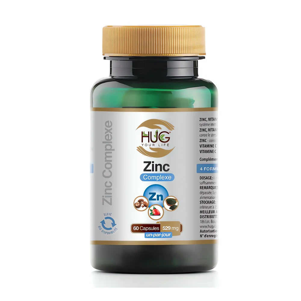 Zinc Chelate Complexe – 529 mg – 60 gélules – Hug Your Life